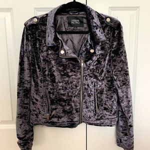 Urban Retro purple crushed velvet jacket